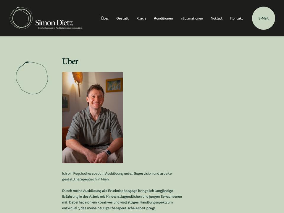 Simon Dietz – Website einer psychotherapeutischen Praxis in Wien