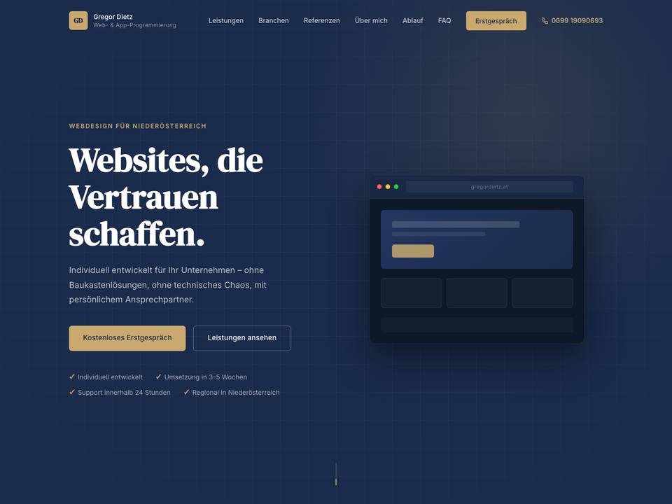 gregordietz.at – eigene Website